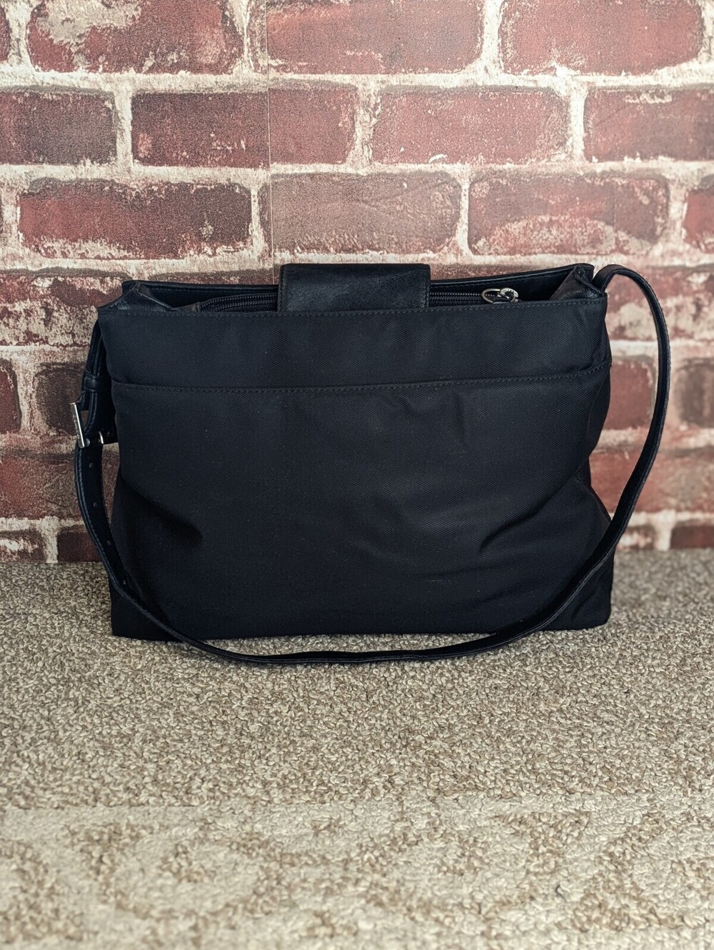Coach Mercer Shoulder Bag Vintage Black Twill Leather 7412 (bok-7412)